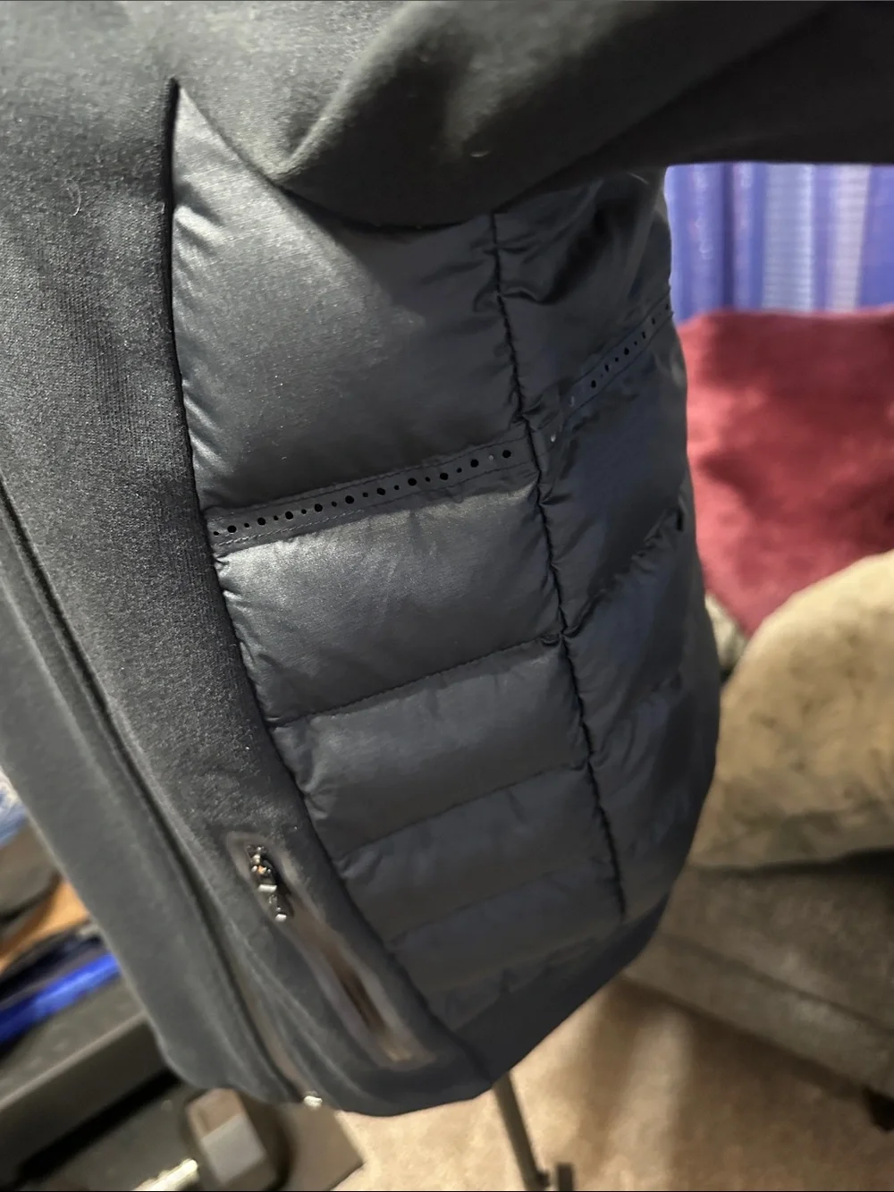 Nike Black Mixed-Media Puffer Jacket